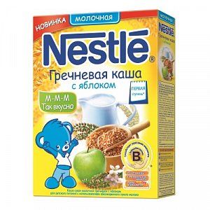 Nestle Каша гречневая с яблоком молочная с 4 мес 250 г
