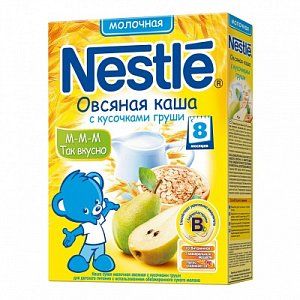 Nestle Каша овсяная молочная с кусочками груши с 8 мес 250 г