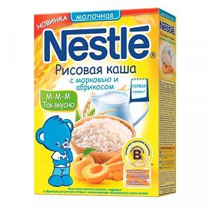 Nestle Каша рисовая молочная с морковью и абрикосом с 4 мес 250 г