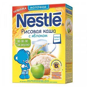 Nestle Каша рисовая с яблоком молочная с 4 мес 250 г