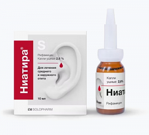Ниатира капли ушные 2,6% 10 мл