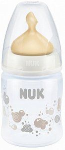 NUK Бутылочка First Choice Plus из полипропилена 150 мл с латексной соской р1 (0-6 мес)