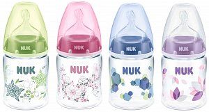 NUK Бутылочка First Choice Plus из полипропилена 150 мл с силиконовой соской р1 M (0-6 мес)