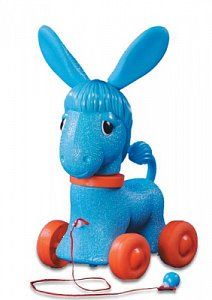 Огонек Каталка Ослик C-1351 (C-189) на веревочке