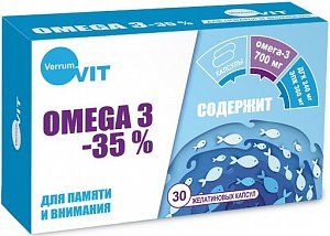Омега 3 35% для детей с 7 лет и взрослых капс 30 шт Verrum-vit