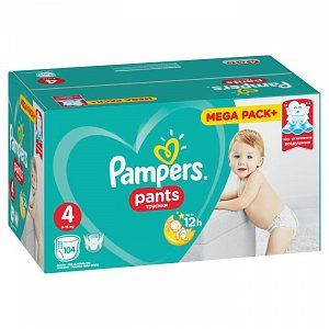 Pampers Подгузники-трусики Pants Maxi 9-14 кг 104 шт