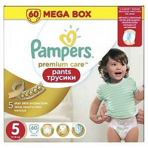 Pampers Подгузники-трусики Premium Care Pants Junior 12-18 кг 60 шт