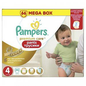 Pampers Подгузники-трусики Premium Care Pants Maxi 9-14 кг 66 шт