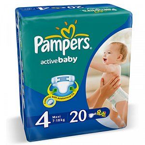 Pampers Подгузники Active Baby Maxi 20 шт