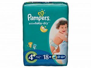 Pampers Подгузники Active Baby Maxi+ 9-16 кг 18 шт