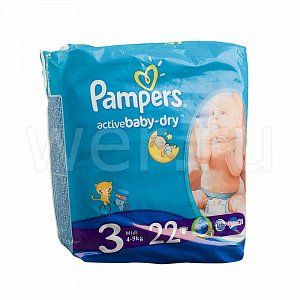 Pampers Подгузники Active Baby Midi 22 шт