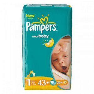 Pampers Подгузники New Baby-Dry Newborn 2-5 кг 43 шт