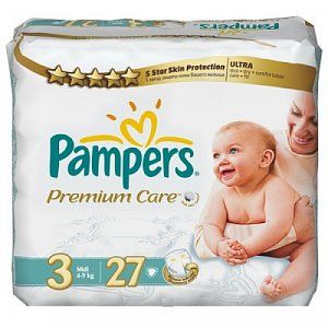Pampers Подгузники Premium 4-9 кг Midi 27 шт