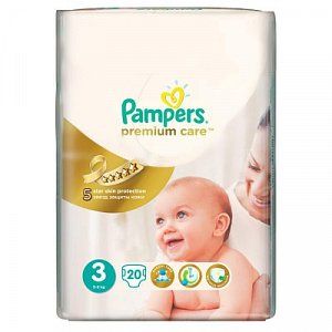 Pampers Подгузники Premium Care Midi 5-9 кг 20 шт