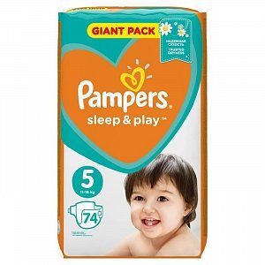 Pampers Подгузники Sleep & Play Junior 11-18 кг 74 шт