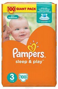 Pampers Подгузники Sleep & Play Midi 5-9 кг 100 шт