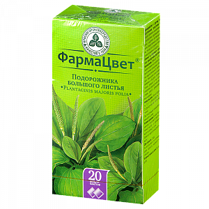 Подорожника большого листья фильтр-пакетики 1,5 г 20 шт