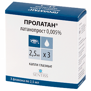 Пролатан капли глазные 0,005% флакон-капельница 2,5 мл 3 шт Sentiss [Сентисс]