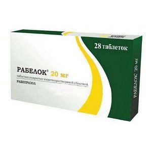 Рабелок таблетки покрытые кишечнорастворимой оболочкой 20 мг 28 шт