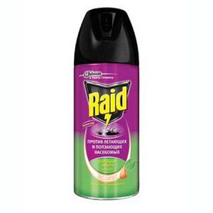Raid Аэрозоль от летающих насекомых Апельсин 300 мл