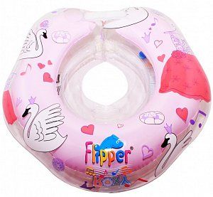 Roxy Kids Круг на шею для купания Flipper Swan Lake Мusic музыкальный Розовый