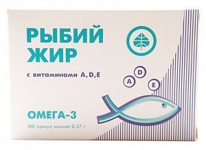 Рыбий жир с витаминами А,Д,Е капс 100 шт