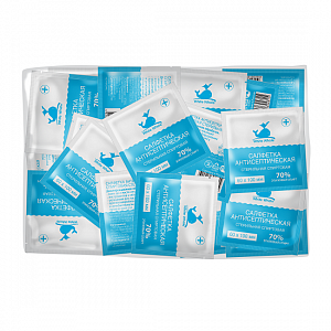 Салфетка спиртовая антисептическая 6х10см 100 шт