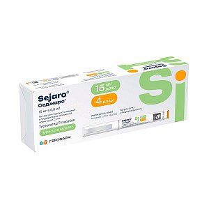 Седжаро раствор для подкожного введения 15 мг шприц в автоинжекторе 4 шт