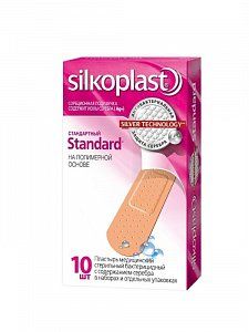 Silkoplast Пластырь стандартный защита серебра 10 шт