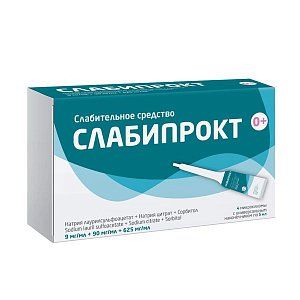 Слабипрокт раствор для ректального введения 5 мл микроклизмы 4 шт