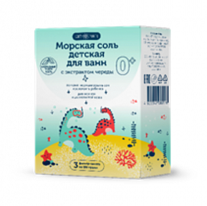 Соль для ванн детская 0+ ComForte с экстрактом череды ф/п 150 г, 3 шт