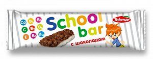 Tekmark school bar батончик-мюсли 25г шоколад