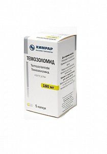 Темозоломид  капсулы 180 мг 5 шт