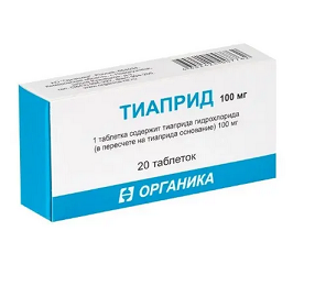 Тиаприд таблетки 100 мг 20 шт