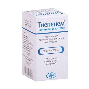 Тиепенем порошок для приготовления раствора для инфузий 500 мг+500 мг флакон 1 шт Рузфарма