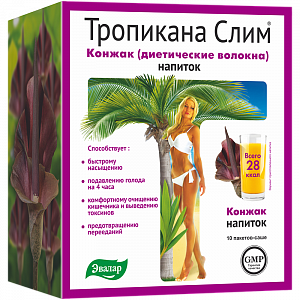 Тропикана Слим Конжак напиток в саше 10 шт