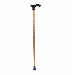 Трость деревянная с пластмассовой ручкой