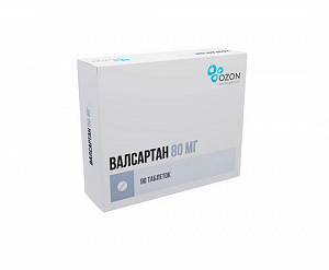 Валсартан таблетки покрытые пленочной оболочкой 80 мг 90 шт