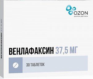 Венлафаксин таблетки 37,5 мг 30 шт Озон