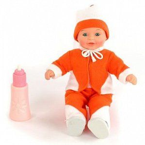 Весна Кукла Малыш с бутылочкой В2804/О озвученный, 35 см