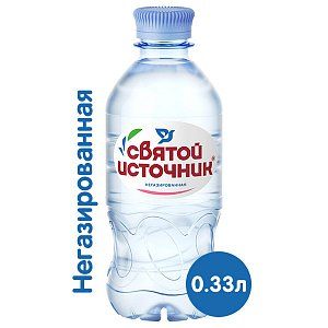 Вода Святой источник минеральная негазированная 0,33 л бутылка ПЭТ