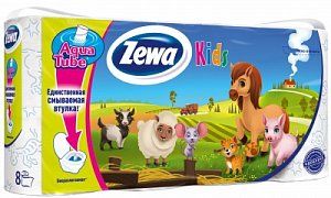 Zewa Kids Туалетная бумага детская трехслойная, 8 рулонов