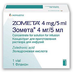 Зомета концентрат для приготовления раствора для инфузий 4 мг/5 мл